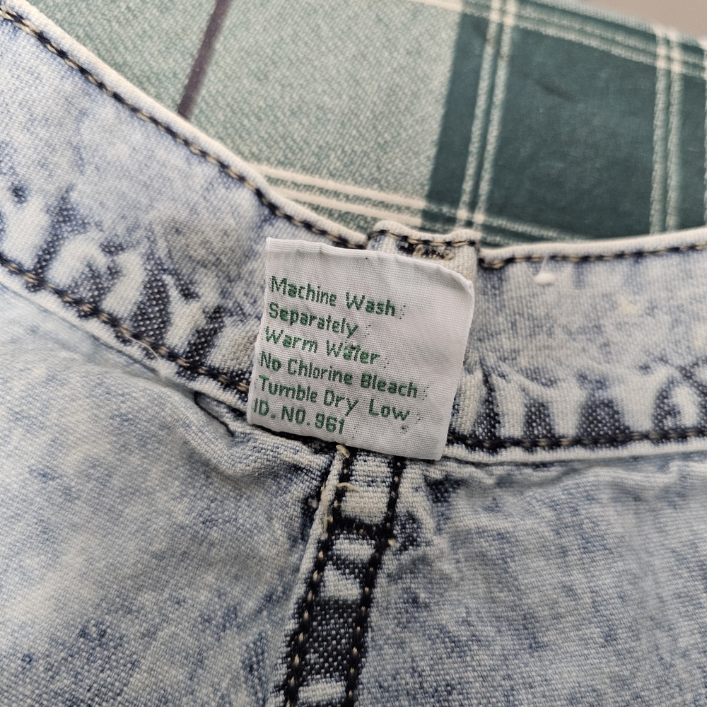 Vintage 80s P.S. Gitano Acid Wash Pleated High Rise Mom Jeans - Size 12 Short - Picture 10 of 12